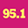 95.1 Kiss FM station logo